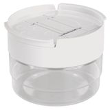 Porta Tempero De Plástico Com 2 Aberturas 140ml Branco Plasutil Ref.13541