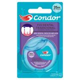 Fio Dental Condor Tradicional 25m - Embalagem Com 6 Unidades