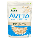 Kit 6x: Aveia Em Flocos Grossos Sem Glúten Vitalin 200g