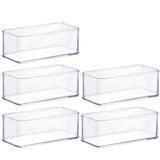 Organizador De Plástico Acrílico 14,6 X 7,3 X 5,45 Cm H1 5 Unidades Plasutil Ref.15438