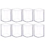 Organizador De Plástico Acrílico 7,3 X 7,3 X 10,6 Cm H2 8 Unidades Plasutil Ref.15463