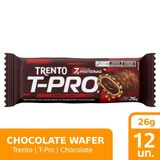 Chocolate Trento Wafer T-pro Chocolate Ao Leite Com Whey Protein 26g - Embalagem Com 12 Unidades