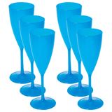 Taça De Plástico 180ml Neon Azul Com 6 Unidades Plasutil Ref.4437