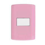 Interruptor De 1 Tecla Simples, Modular, Com Placa 4x2 E Suporte Rosa