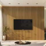 Painel Ripado De Pvc 8 Barras De 2,70m X 0,15cm Venda Em 3,24m² Cerejeira