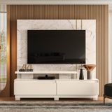 Estante Para Tv E Home Theater New Apolo Com Pés Calacata/off White