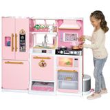 Cozinha De Brinquedo Interativa Com 35 Acessórios Estilo Princesa Disney, Rosa