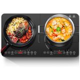 Cooktop De Indução Elétrico Com Controle Independente Dos 2 Queimadores,