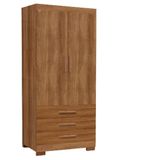 Guarda Roupa Solteiro 60cm 2 Portas E 3 Gavetas Floripa Mel Rud Rack