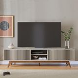 Bancada Tv Decorativa Queiroz Off White-matte G73 Gran Belo