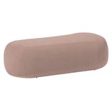 Puff Decorativo Itália 120cm Sala Escritorio Luxo Linho - Doce Sonho Móveis Cor Rosê