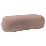 Puff Decorativo Itália 140cm Sala Escritorio Luxo Linho - Doce Sonho Móveis Cor Rosê