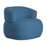 Kit 2 Poltronas Decorativa Sala De Estar Recepção Suiça Linho Azul Royal