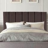 Cabeceira Estofada Cama Box King 195 Cm Luana Suede E Frame Marrom