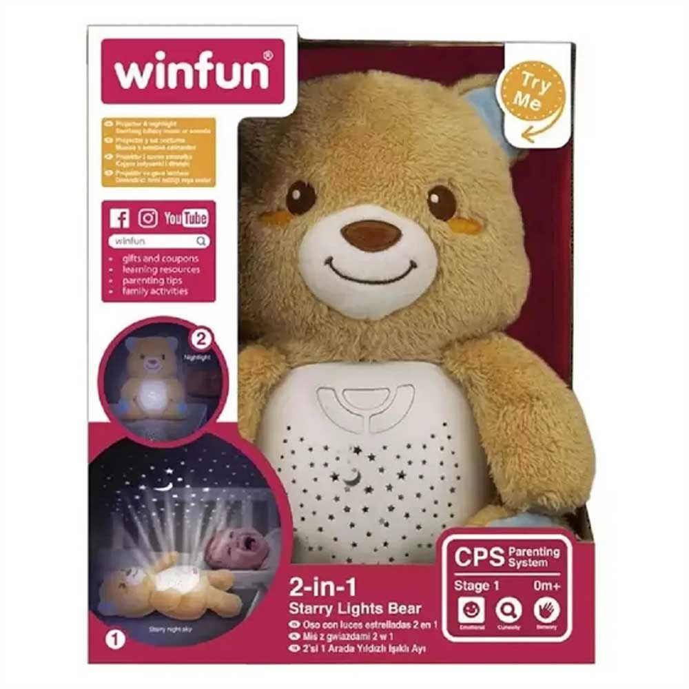 Pelucia Interativa 2 Em 1 Ursinho Dorme Comigo Winfun