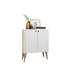 Aparador Buffet Retro Para Sala De Estar 2 Portas Equador - Branco