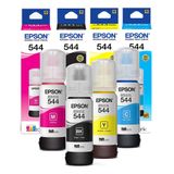 Kit 4 Tintas Epson 544 T544 Para Impressora L-3110 L-3150  L-3250 - Refill