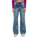 Calça Feminina Jeans Wide Leg Polo Wear Jeans Claro