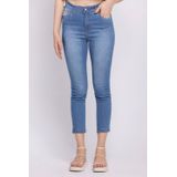 Calça Feminina Jeans Cigarrete Bolso Polo Wear Jeans Médio