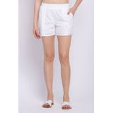 Short Feminino Laise Cós Elastico Polo Wear Off White