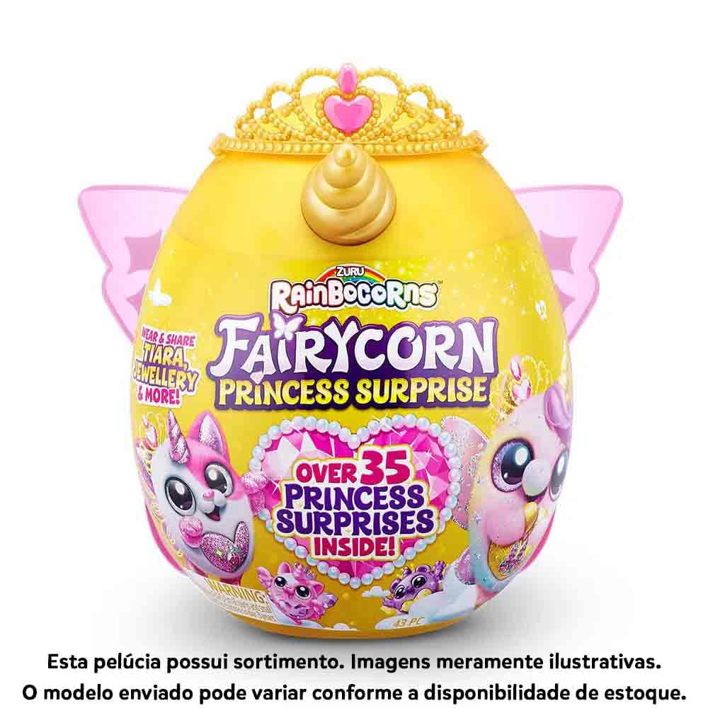 Pelucia Surpresa Rainbocorns Fairycorn Princess Suprise Fun Divirta Se