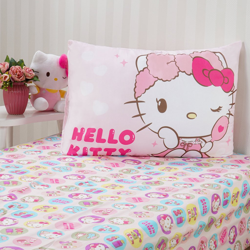 Jogo De Cama Solteiro 2 Pçs Hello Kitty 88x188x30 Skin Care