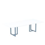 Mesa De Reunião Retangular 200x90cm Mr2000p25tub Branco/azul Dali