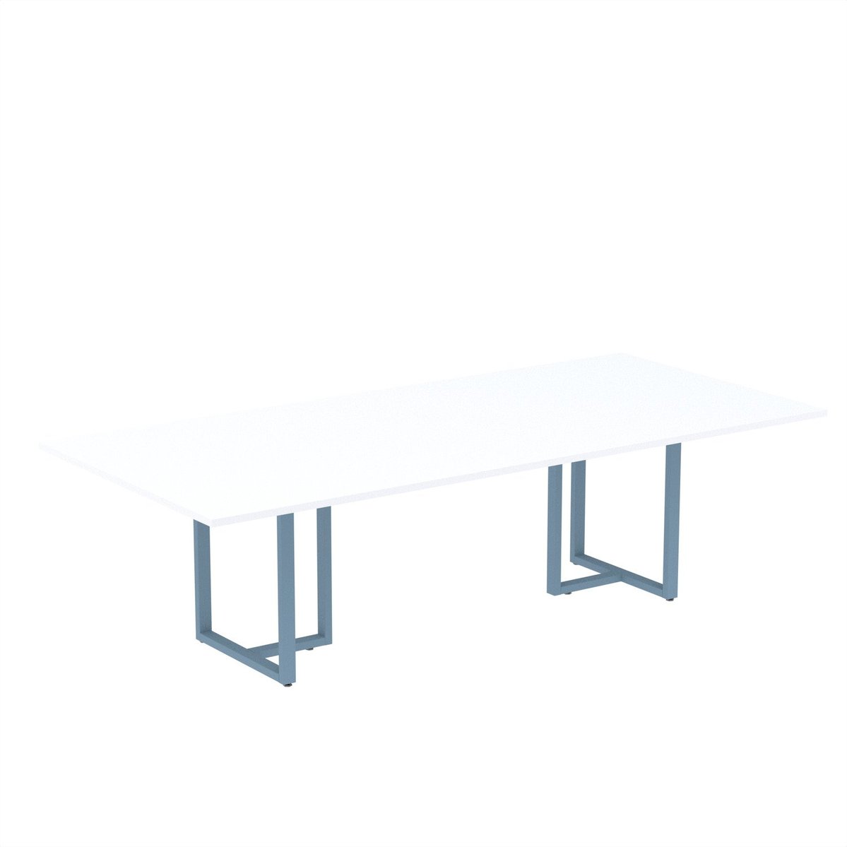 Mesa De Reunião Retangular 200x90cm Mr2000p25tub Branco/azul Dali