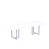 Mesa De Reunião Retangular 200x90cm Mr2000p25tub Branco/lilás