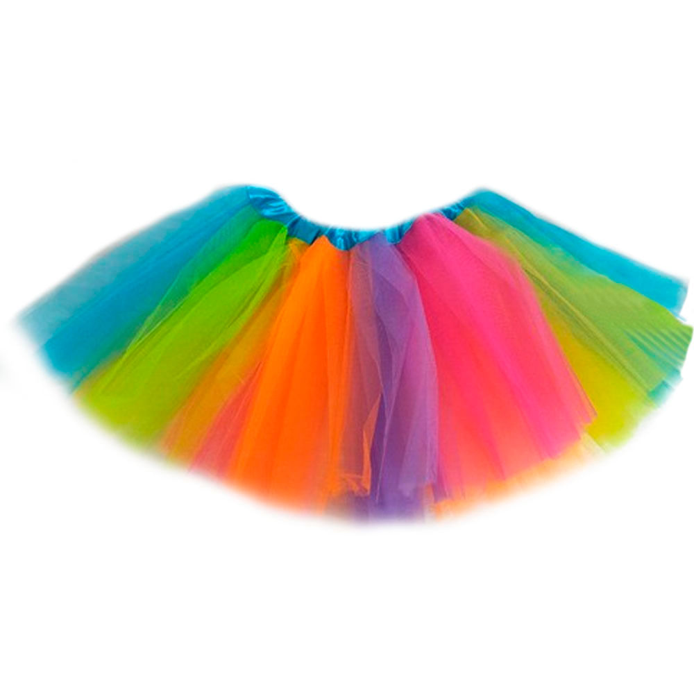 Saia De Tule Cores Sortidas Tutu Infantil Rococó Fantasia Ballet Carnaval Acessório Bloquinho Halloween Dia Das Bruxas