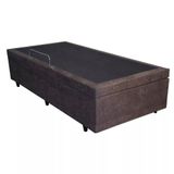 Base Box Bau Solteiro Premium Santo Box Suede 47x78x188