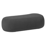 Puff Decorativo Itália 120cm Sala Escritorio Luxo Linho Cinza Escuro