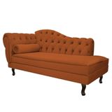 Divã Recamier Diana Lado Direito 120 Cm Suede Amarena Móveis Terracota