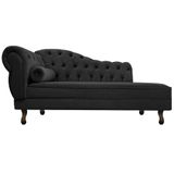 Divã Recamier Diana Lado Direito 120 Cm Suede Amarena Móveis Preto