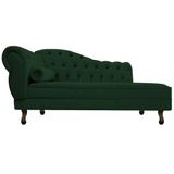 Divã Recamier Diana Lado Direito 120 Cm Suede Amarena Móveis Verde