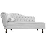 Divã Recamier Diana Lado Direito 120 Cm Suede Amarena Móveis Branco