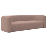 Sofá 3 Lugares 180cm Orgânico Luxo Recepção Melina Linho - Amarena Moveis Cor Rosa