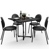 Mesa De Jantar Rivera Preto 90cm Com 04 Cadeiras Industrial Évora F01 Couríssimo Preto - Lyam