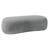 Puff Decorativo Itália 180cm Sala Escritorio Luxo Bouclé Cinza