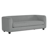 Sofá 3 Lugares Luxo Recepção Escritorio Sala Veneza 180cm Bouclé Cor Cinza
