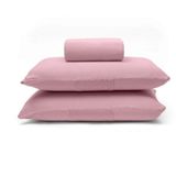 Jogo De Cama Buettner Casal Malha Basic Liso 3 Rose Blush