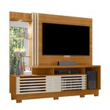 Estante Home Theater Frizz Plus Tv Até 60 Polegadas Com Pés Cinamomo Off White - Madetec