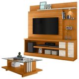 Estante Home Theater Alan Com Mesa De Centro Frizz Cinamomo Off White