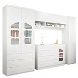 Quarto De Bebê Modulado Eloísa Cor Branco Brilho - Phoenix