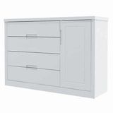 Comoda De Bebê Tutto New 1 Porta E 4 Gavetas 100% Mdf Cor Branco - Matic Móveis