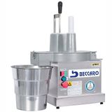 Processador De Alimentos Monofásico 6 Discos Pab300 Beccaro Processador Inox Bivolt