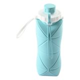 Garrafa De Água Dobrável Portátil De Silicone 600ml Para Chá Ao Ar Livre