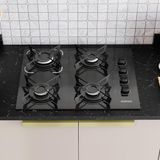 Cooktop Electra 4 Bocas Com Acendimento Automático Bivolt - Preto