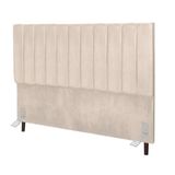 Cabeceira Estofada De Cama Solteiro Box 100 Cm Luísa Suede E Frame