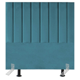 Cabeceira Estofada De Cama Solteiro Box 100 Cm Luísa Suede E Frame